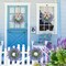 4 PCS Summer Wreath for Front Door Lavender Candle Ring Wreaths Mini Purple Table Centerpieces 9 Inch Floral Wreaths